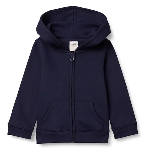 Amazon Essentials Mädchen Fleece-Kapuzenpullover mit Reißverschluss, Marineblau, 5 Jahre