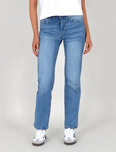 ESRA Damen Straight Jeans High Waist – Stretch-Jeans für Komfort und Stil - Die ESRA Damen Straight Jeans bietet einen bequemen hohen Bund und einen geraden Schnitt, ideal für jeden Anlass. Mit elastischem Material für optimalen Tragekomfort und in großen Größen erhältlich.