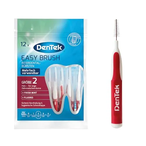DenTek Easy Brush Interdental-Bürsten, ISO/Größe 2, 12 Stück