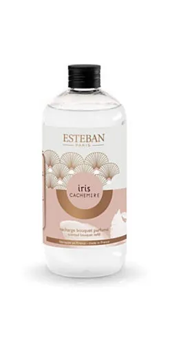 Esteban Duftnachfüllung 500 ml - Iris Cachemire - Festen & Flüssigen Lufterfrischer: Langanhaltende Duftverbreitung für über 6 Monate mit einem eleganten blumigen Iris Cachemire Duft, ideal zur Erfrischung Ihrer Raumduftgeräte.