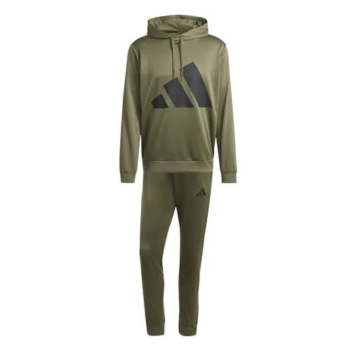 adidas Sportswear Trainingsanzug M BL FT HD TS (2-tlg), Set aus Hose und Hoodie, aus French-Terry-Material, zweiteilig