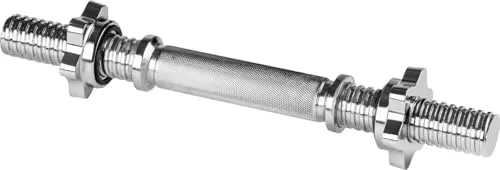 energetics Kurzhantelstange-197370 Kurzhantelstange, Chrome/Chrome, One Size, Einheitsgröße