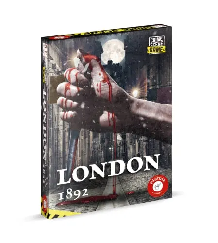Piatnik 6707 Crime Scene: London 1892: Begib Dich auf die Fährte des legendären Jack The Ripper und kläre das Verbrechen auf - Krimispiel - Kriminalfälle lösen - Mordfall lösen Krimi Spiel Zuhause