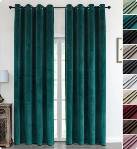 Beautex Verdunkelungsvorhang Samt Vorhang Ösen Gardine Velvet blickdicht abdunkelnd (1 St), Ösen, abdunkelnd