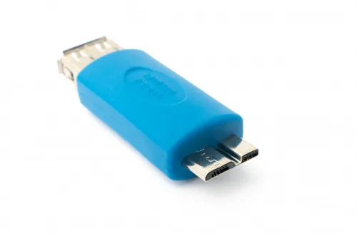 USB 3.0 Adapter Typ A Buchse zu Micro B Stecker Kabel in Blau