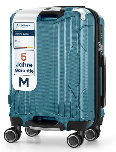 4FLY Hartschalen-Handgepäckkoffer M – Blau, 54×37×23 cm mit TSA-Schloss