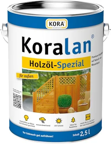 Produktbild KORALAN Holzöl Spezial UV, Natur, 2,5 Ltr