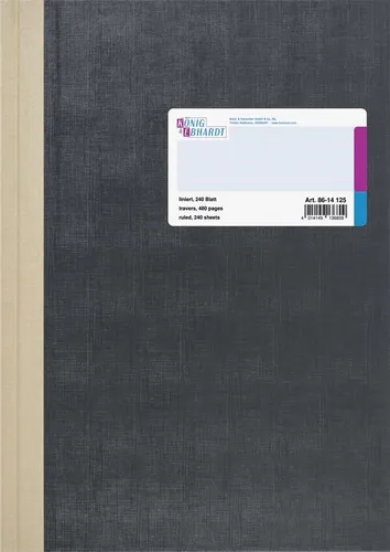 Geschäftsbuch A4 liniert 240 Blatt - Hellblau - Hefter & Mappen: Fadenheftung, 240 Seiten liniert, ideal für professionelle Notizen und Dokumentationen.