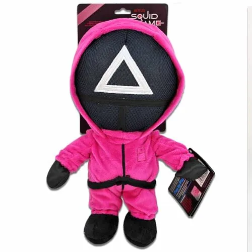 Play by Play Squid Game Kuscheltier – 28 cm Plüsch-Wärter mit Pinker Jacke