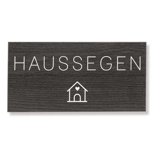younikat Holzschild Haussegen I 32 cm I Geschenk-Idee zum Aufhängen I edel modern I dv1472