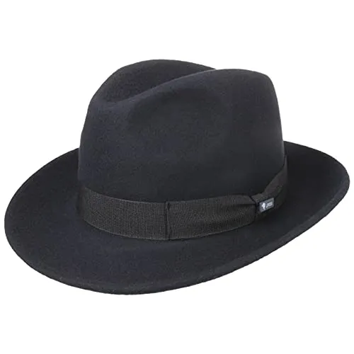Lipodo Basic Bogart Filzhut - 100% Wollfilz Fedora Made in Italy - Fedora & Trilby-Hüte für Herren, aus hochwertigem Wollfilz gefertigt, in Italien hergestellt, ideal für jede Gelegenheit und vielseitig kombinierbar.