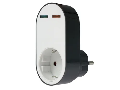 Steckdosenleiste Mehrfachstecker ALU ÜS-Schutz Schalter as - Schwabe ALUX 18364