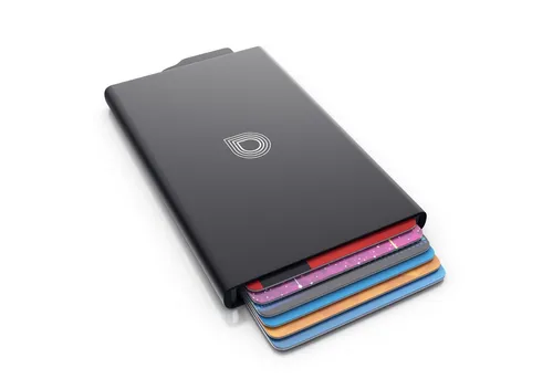 Aplic Kartenetui Kartentresor aus Aluminium, kompakt und stabil, sichere Aufbewahrung, Karten Schutzhülle aus Alu für 6 Karten NFC / RFID Abschirmung Blocker