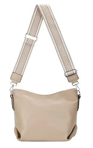 Damen Tasche Shopper Hobo-Bags Crossbody Schultertasche Umhängetasche Handtasche Gürteltasche Crossover Kunst-Leder Rosa