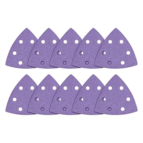 Trend Aluminiumoxid 93mm Delta 180 Grit Schleifblätter, AB/OSC/180A, 10er-Pack