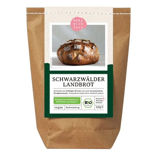 Schwarzwälder Landbrot Bio Backmischung Brotbackmischung rustikales Brot backen