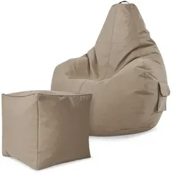 Green Bean Sitzsack Taupe in grün von Green Bean