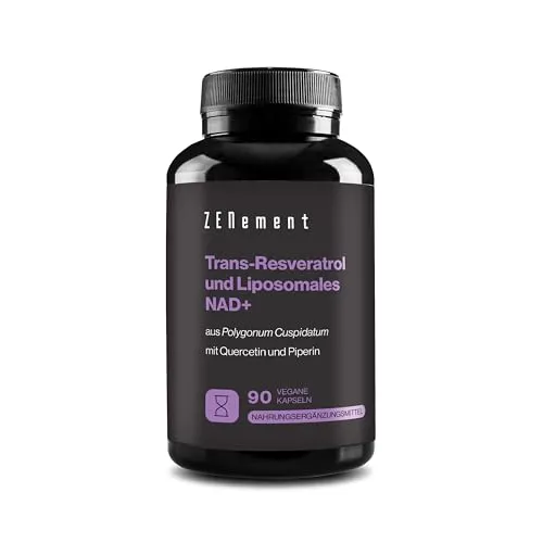 Trans-Resveratrol & NAD+ Liposomal – Zenement in schwarz von Zenement