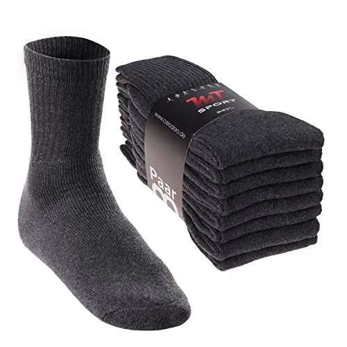 MT Damen und Herren Sport- und Freizeitsocken (8 Paar) Tennissocken - Anthrazit 39-42