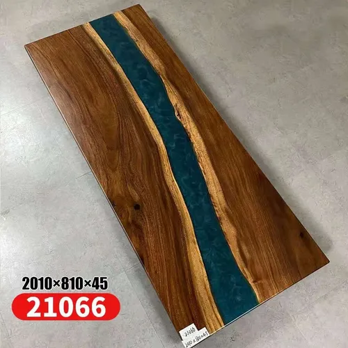 Esstisch Table Epoxidharz 201x81 cm – Massivholz Flusstisch - Moderner Esstisch aus echtem Holz mit einzigartigem Epoxidharz-Design, ideal für bis zu 8 Personen. Perfekt für gesellige Abende im Esszimmer.