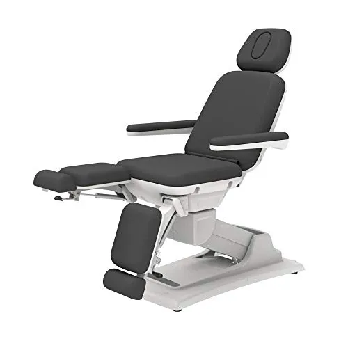 Duke-Handel Kosmetikliege Kosmetikstuhl Beauty für Kosmetikbehandlung - Hydraulisch Höhenverstellbar –Geteiltes Fußteil - Belastbar Bis 200kg - Verstellbarer Rückenlehne - Bezug Kunstleder (Schwarz)