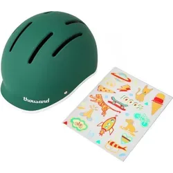 Thousand Jr. Kinderfahrradhelm mit reflektierenden Aufklebern – Sicherer Magnetverschluss & Verstellbar – Green Dream - Der Thousand Jr. Helm bietet abnehmbare reflektierende Aufkleber für individuelle Gestaltung und Sichtbarkeit. Mit verstellbarem Dial-Fit-System für perfekten Sitz und sicherem Magnetverschluss für mehr Selbstständigkeit.