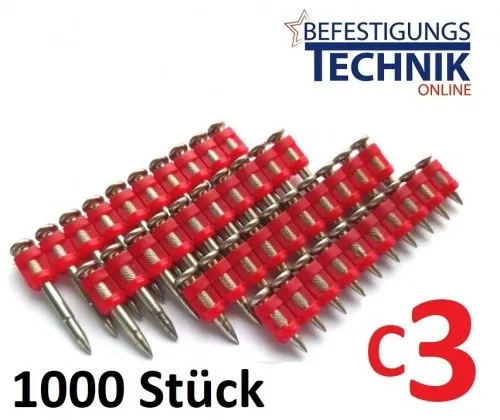 Stück Stahl-und Betonnägel 17mm Spit Pulsa, Bea, KMR, Würth, Senco, Makita, 1000