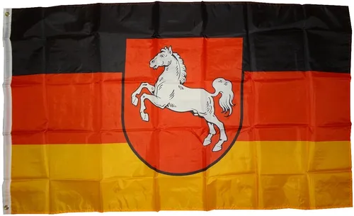 Flagge Niedersachsen 90 x 150 cm mit Pferd Fahne Sturmfahne Hissflagge
