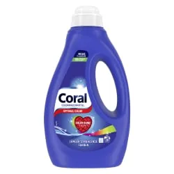 Coral Waschmittel Optimal Color 1L - Flüssiges Colorwaschmittel für strahlende Farben, sanfte Reinigung und ca. 20 Waschladungen bei bis zu 60°C.
