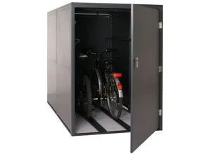 2er-Fahrradgarage MCW-L56c - Abschließbare Metallbox für sicheren Fahrradschutz - Geräteschuppen mit abschließbaren Türen für Diebstahlschutz, integrierten Schienen für einfache Handhabung und optimaler Luftzirkulation, ideal für die sichere Aufbewahrung von zwei Fahrrädern.