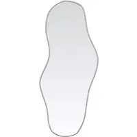 vidaXL Hängespiegel 90x40cm – Eleganter Flur- und Badspiegel - Dekorativer Wandspiegel aus langlebigem Glas mit PVC-Rahmen, ideal für kleine Räume. Verleihe jedem Raum eine luxuriöse Note und genieße ein klares Spiegelbild!