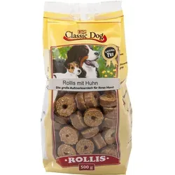 Classic Dog Rollis Huhn | 500g halbfeuchte Leckerlies