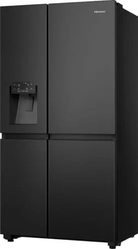 Hisense RS818N4IFD Side-by-Side-Kühlschrank, Schwarz, 632 l