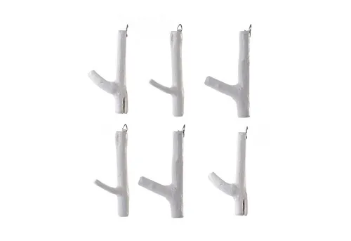 DESIGN DELIGHTS Wandgarderobe 6x GARDEROBENHAKEN LIMB, 15cm(H) Kleiderhaken, Wandhaken aus Ästen