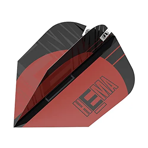 Target Darts - Hema Pro Ultra No.6 Dart Flights Rot und Schwarz
