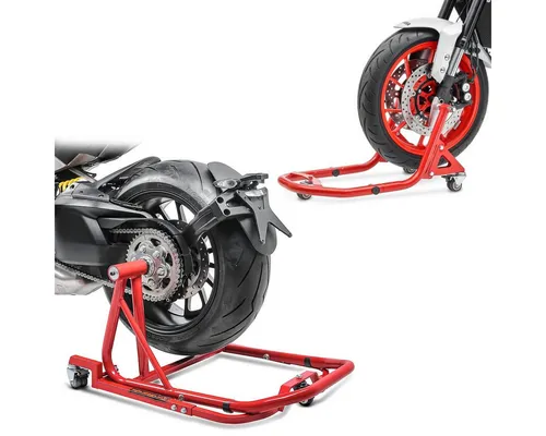 ConStands Motorradheber Set für MV Agusta Brutale 910 R/S 05-07 - Werkstatteinrichtung: Praktisches Set mit Montageständern für sichere Wartung und Reparatur Ihres Motorrads.
