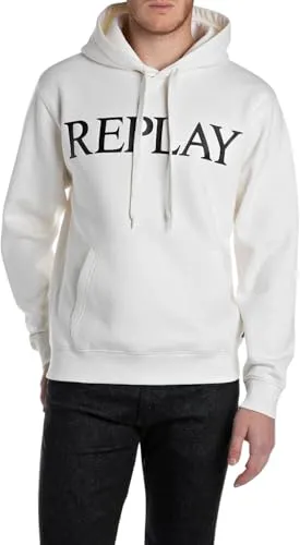 Kapuzensweatshirt REPLAY für Herren, Größe L, weiß von Replay