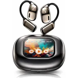 In Ear Kopfhörer Bluetooth 5.4 Sport-Kopfhörer,mit Touchscreen Open-Ear-Kopfhörer HiFi Stereo Rauschunterdrückungsfunktion - Schwarz