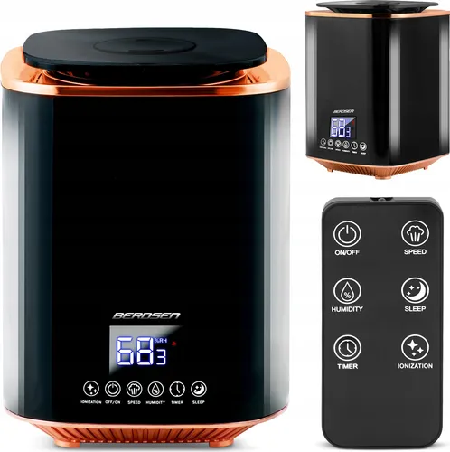 Ultraschall-Luftbefeuchter 2,6L mit Ionisierung, Aromatherapie, Hygrostat und Fernbedienung