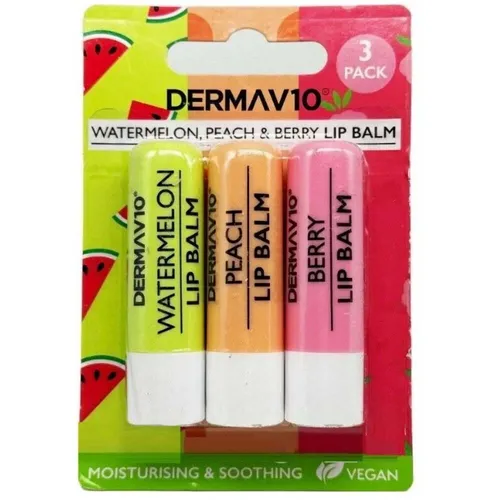 DermaV10 Lippenbalsam - 3 Pack