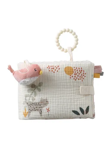 vertbaudet Schmusetuch Baby Fotobuch SAVANNE in weiß von vertbaudet