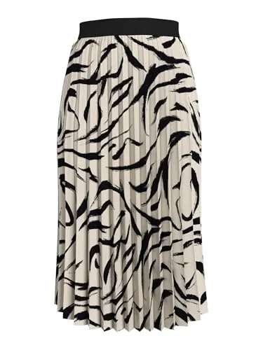 Vila Plisseerock VINITBAN PRINT SKIRT in beige von VILA