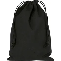 Zuziehbeutel - Baumwolle | OEKO-TEX 100 zertifiziert | 15x20cm | Jutebeutel | Einkaufstasche | unbedruckt, schwarz