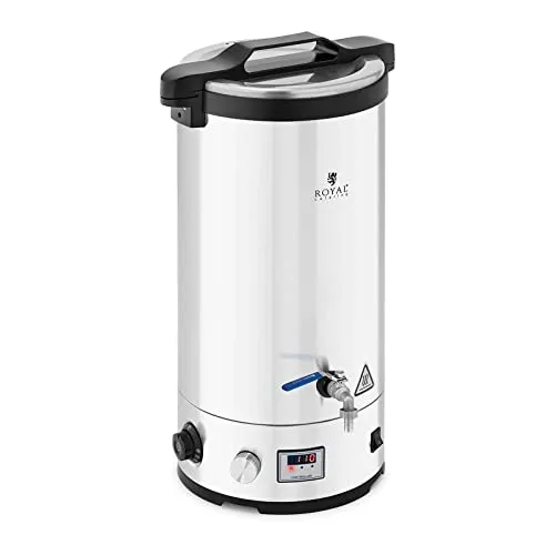 Royal Catering RCBM-30CK Maischekessel 30 l 700/1.800/2.500 W 30-110 °C Edelstahl Fermenter Fermentierkessel