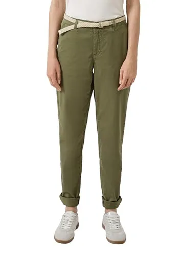 s.Oliver Gewaschene Chino mit Gürtel in grün von s.Oliver
