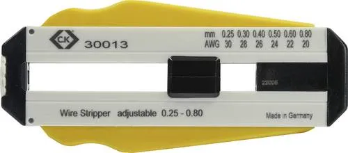 CK 330013 Abisolierwerkzeug - Flexibles Kabelabisolieren - Abisolierer für Elektroniker und Techniker, einstellbar auf 6 Durchmesser (0,25-0,80 mm) und geeignet für PVC und Teflon. Ideal für präzises Arbeiten im Servicebereich.