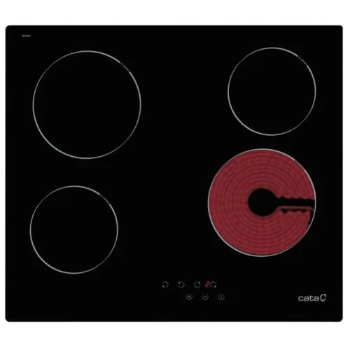CATA TN 604 Glaskeramik-Kochfeld - Kochfeld mit 4 High-Light-Kochzonen und 9 Leistungsstufen, einfache Installation ohne Werkzeuge, elegantes Design für moderne Küchen.