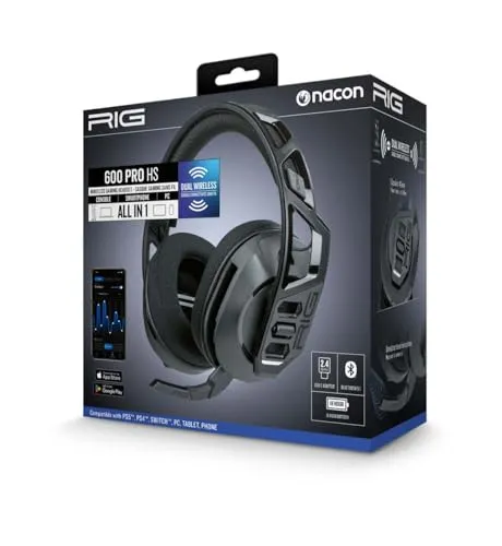 Rig 600PROHS Dual Wireless Headset - Black - PC-Headset mit kabelloser Dual-Verbindung (Bluetooth & 2,4 GHz), ideal für Gaming und Multimedia, bietet erstklassigen Klang und Komfort.