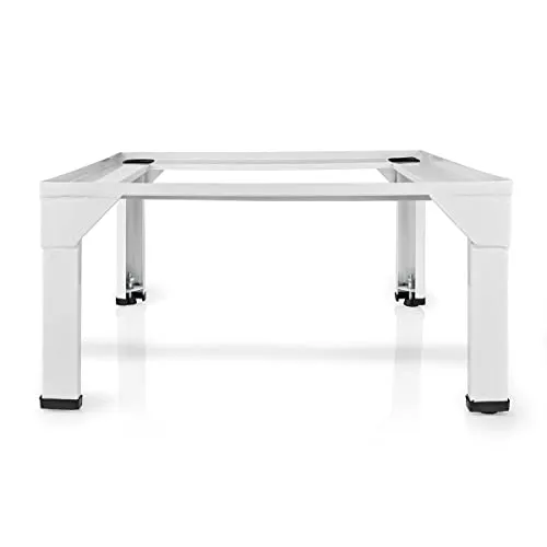 NEDIS Ständer für Waschmaschine und Trockner - 150 kg - Weiss - Waschmaschinen Ständer, 30 cm hoch für einfaches Befüllen und Ausräumen, ideal für platzsparende Lösungen in Ihrem Zuhause.
