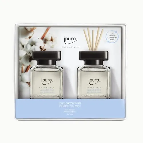 ipuro Essentials Raumduft cotton fields 2x50ml – hochwertiger Lufterfrischer